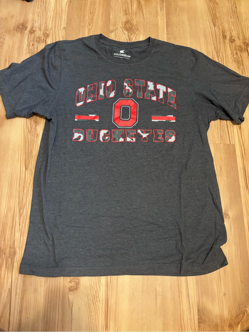 Colosseum Ohio State Buckeyes Men's Charcoal Gray T‑Shirt Large